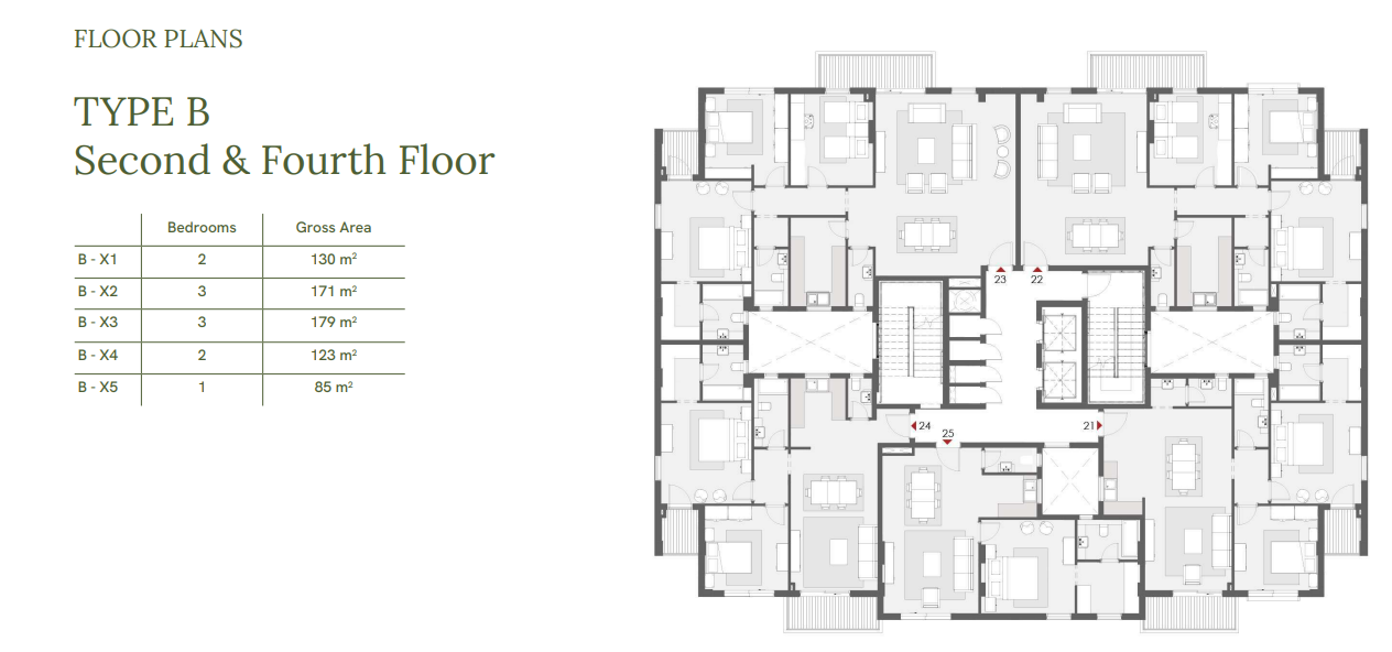 Floor plan for penthouse at One33