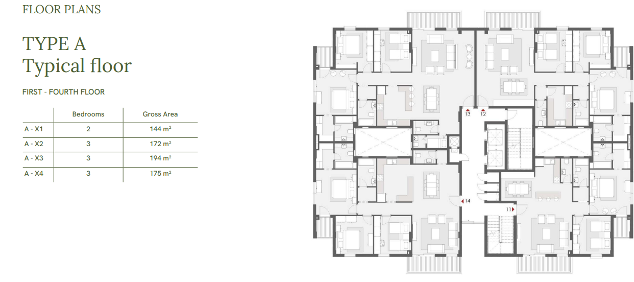 Floor plan for penthouse at One33