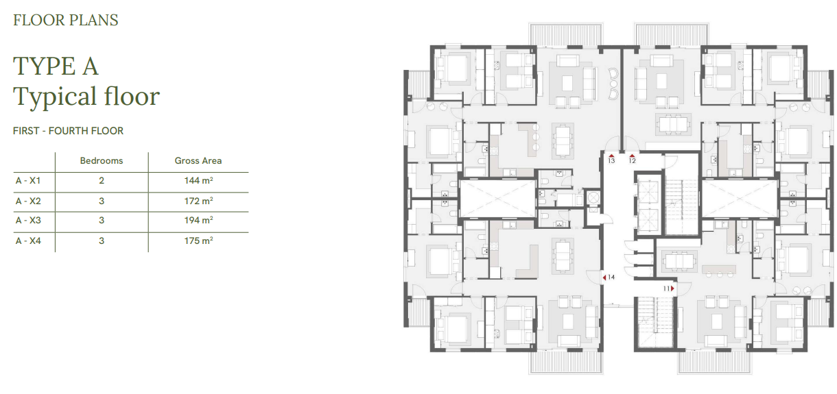 Floor plan for penthouse at One33