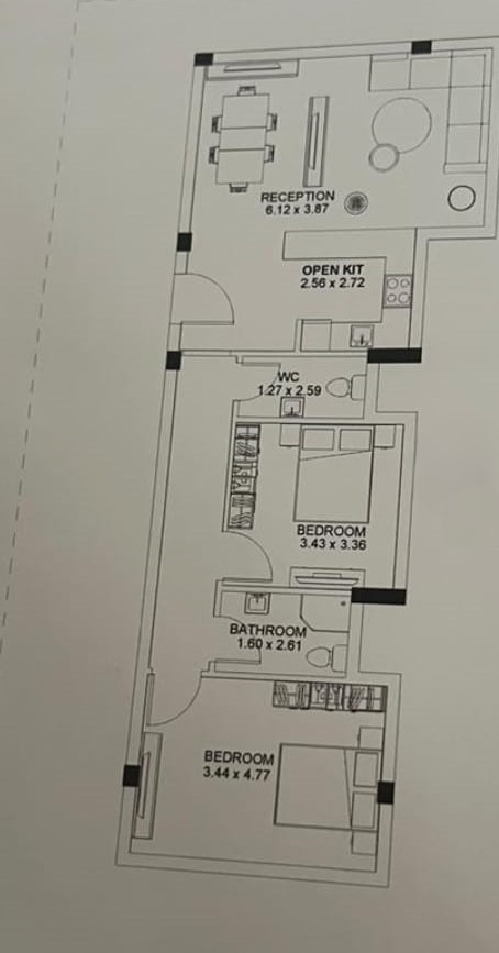 Floor plan for apartment at White Residence