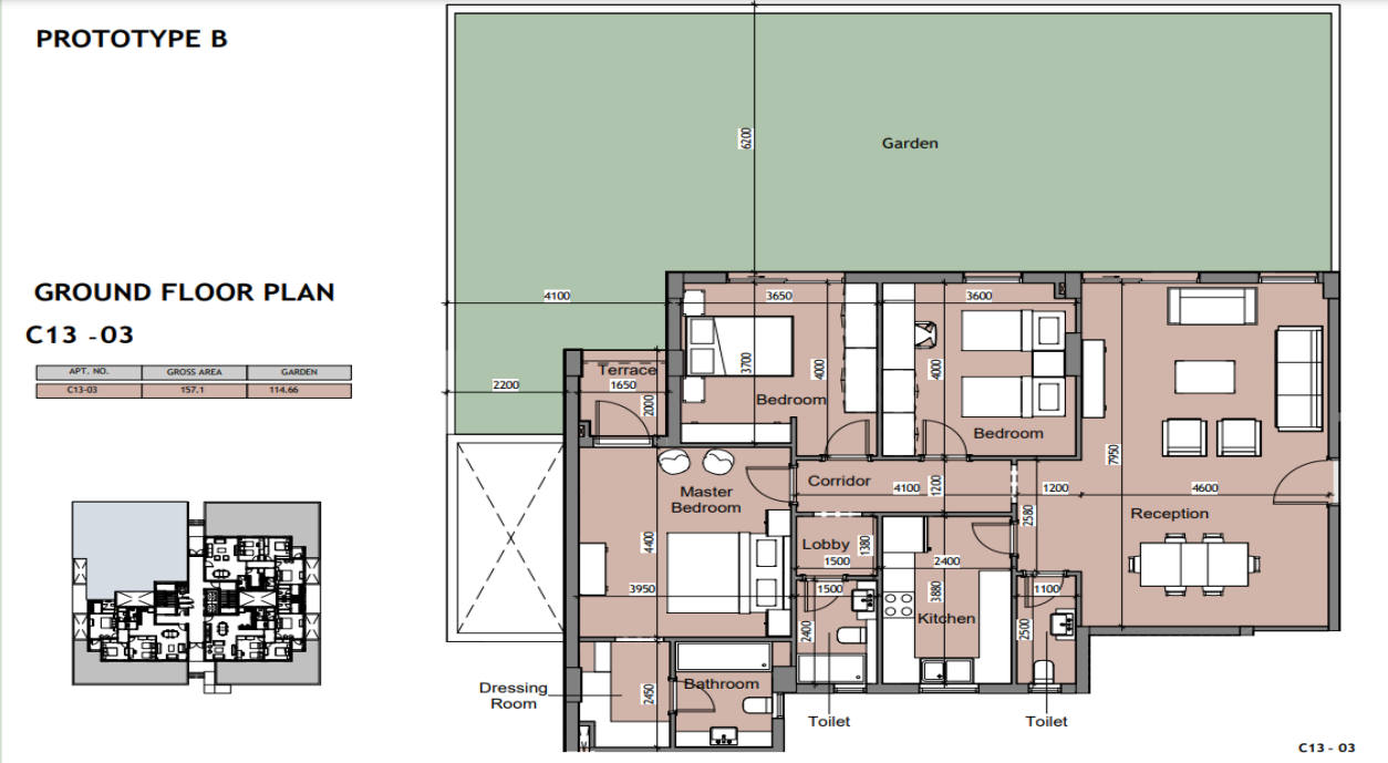 Floor plan for apartment at One33-Phase One