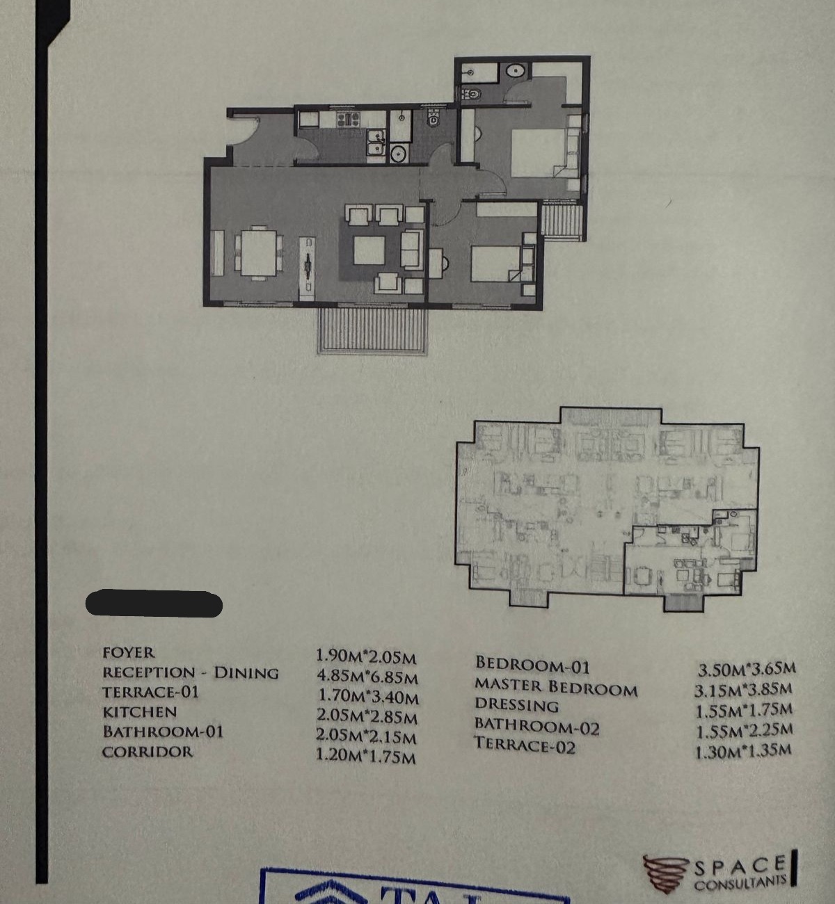 Floor plan for apartment at Dejoya Residence