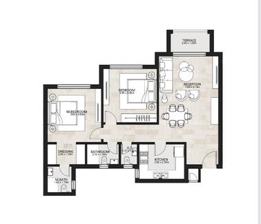 Floor plan for apartment at Garden Lakes