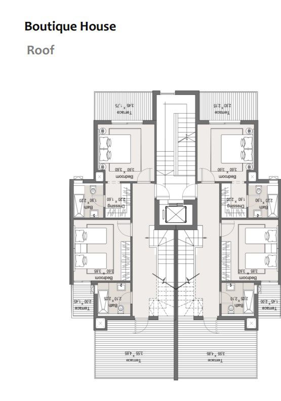 Floor plan for duplex at Maliv