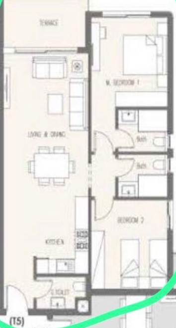 Floor plan for chalet at Hacienda Waters