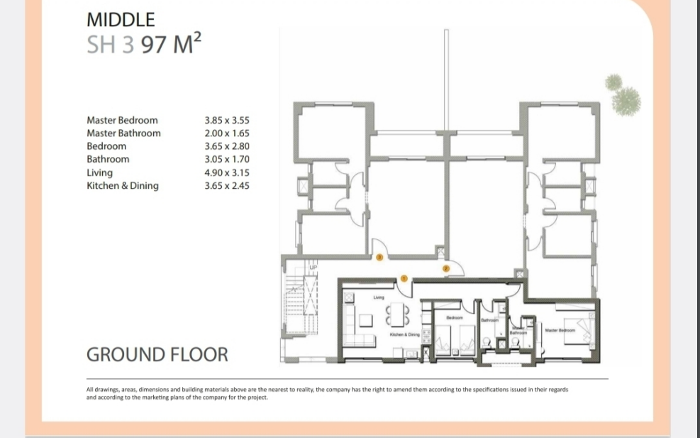 Floor plan for chalet at Gaia
