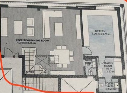 Floor plan for duplex at Bloomfields