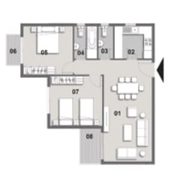 Floor plan for apartment at Il Bosco City