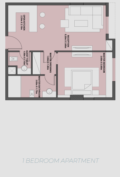 Floor plan for apartment at Rafts