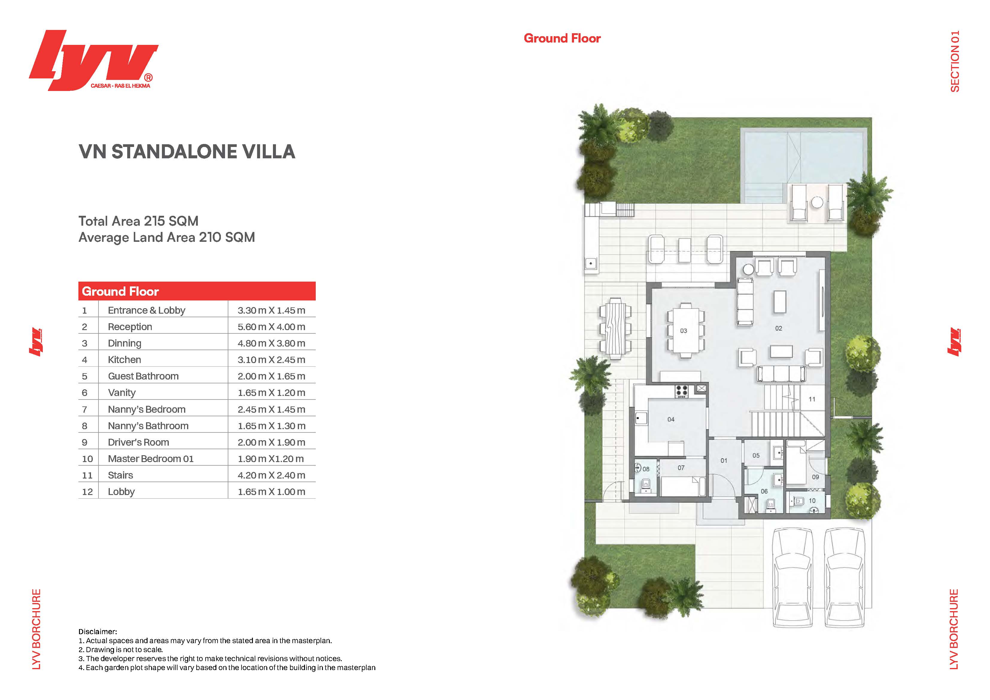 Floor plan for villa at Lyv Caesar - Ras El Hekma