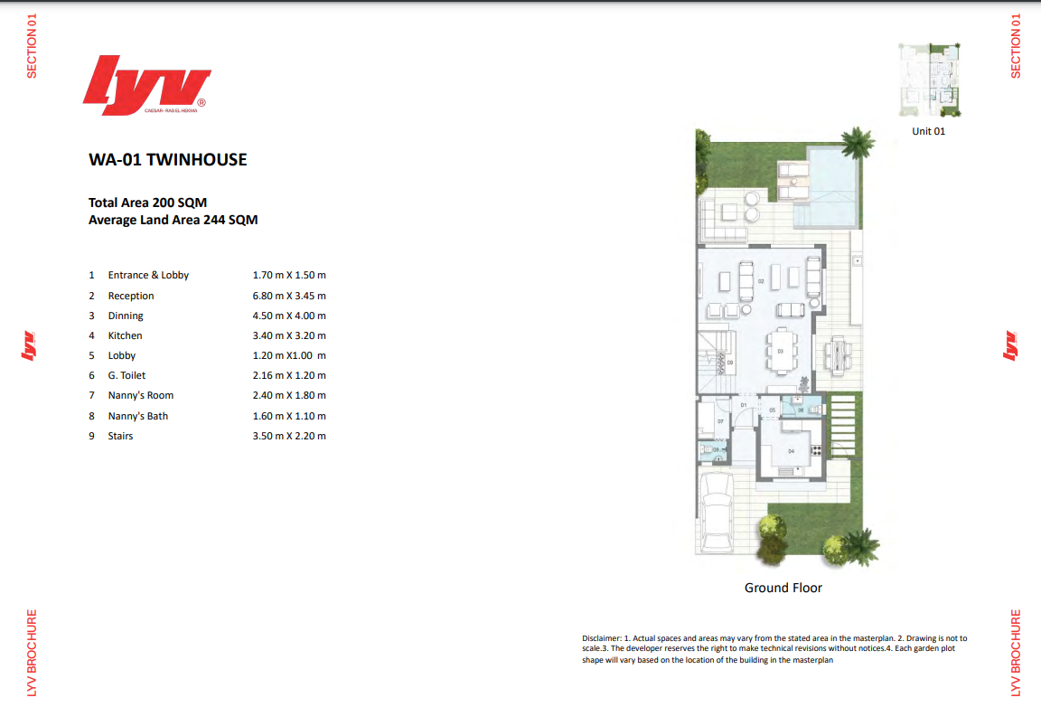 Floor plan for  at Lyv Caesar - Ras El Hekma