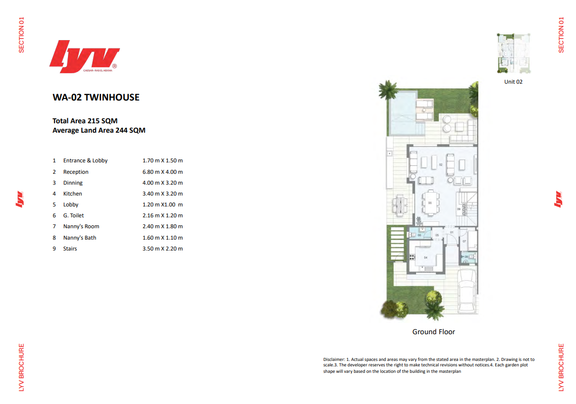 Floor plan for  at Lyv Caesar - Ras El Hekma