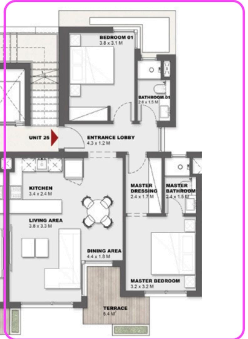 Floor plan for chalet at Solare