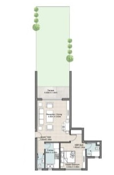 Floor plan for chalet at Hyde Park North - Seashore