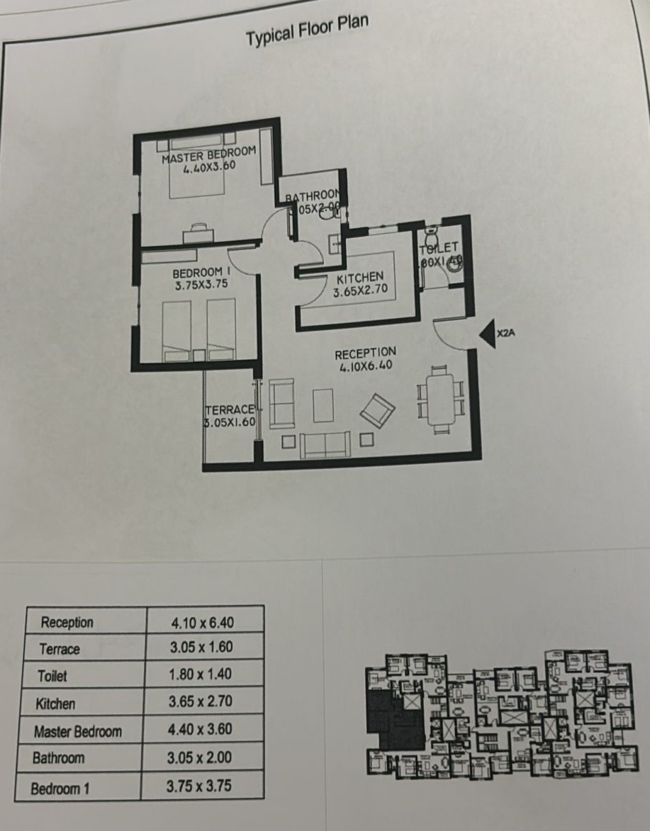 Floor plan for apartment at Taj City
