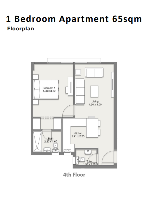 Floor plan for apartment at At East