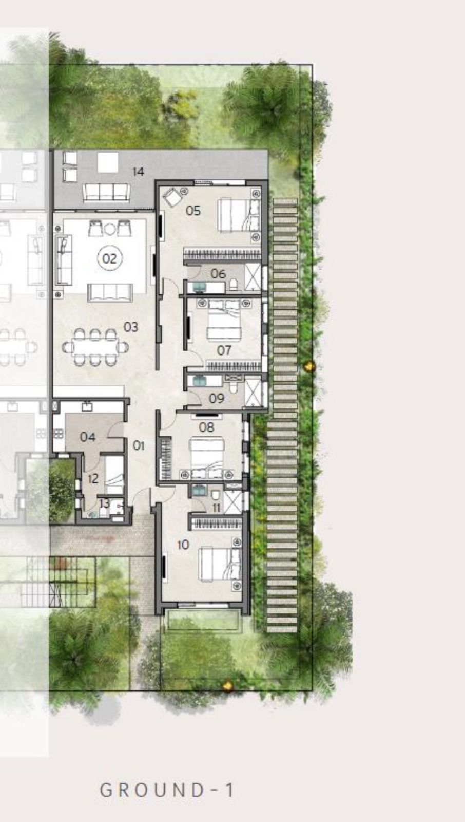 Floor plan for chalet at Silversands
