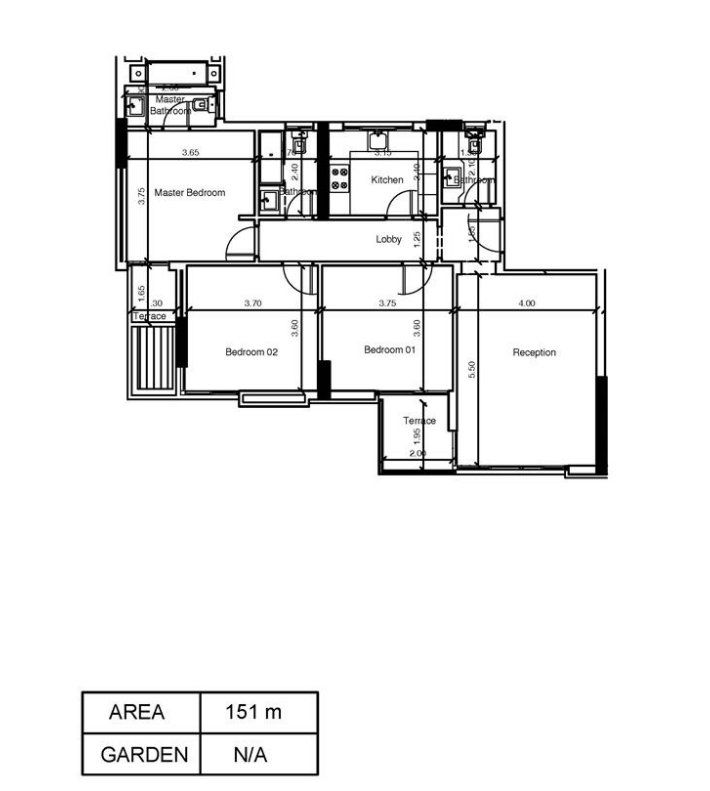 Floor plan for apartment at Scenario