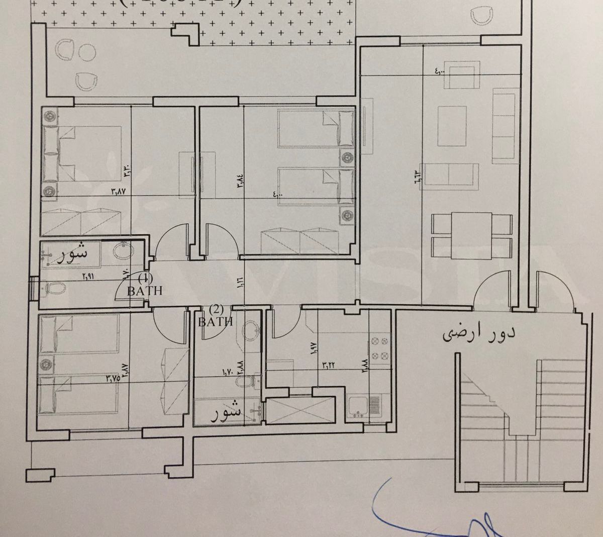 Floor plan for apartment at La Vista Ray