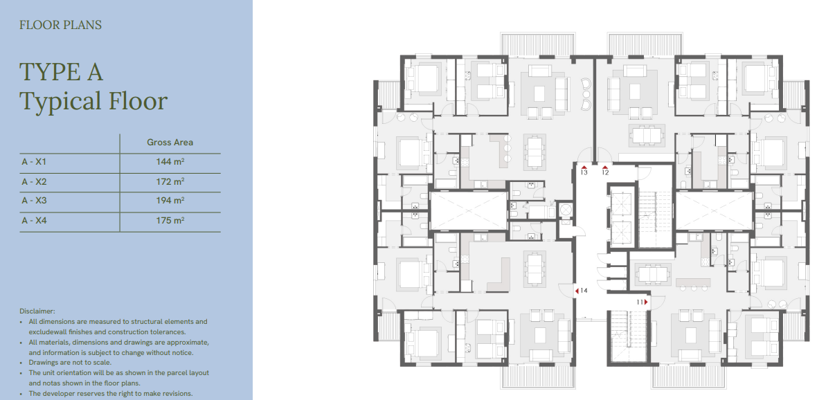 Floor plan for penthouse at One33