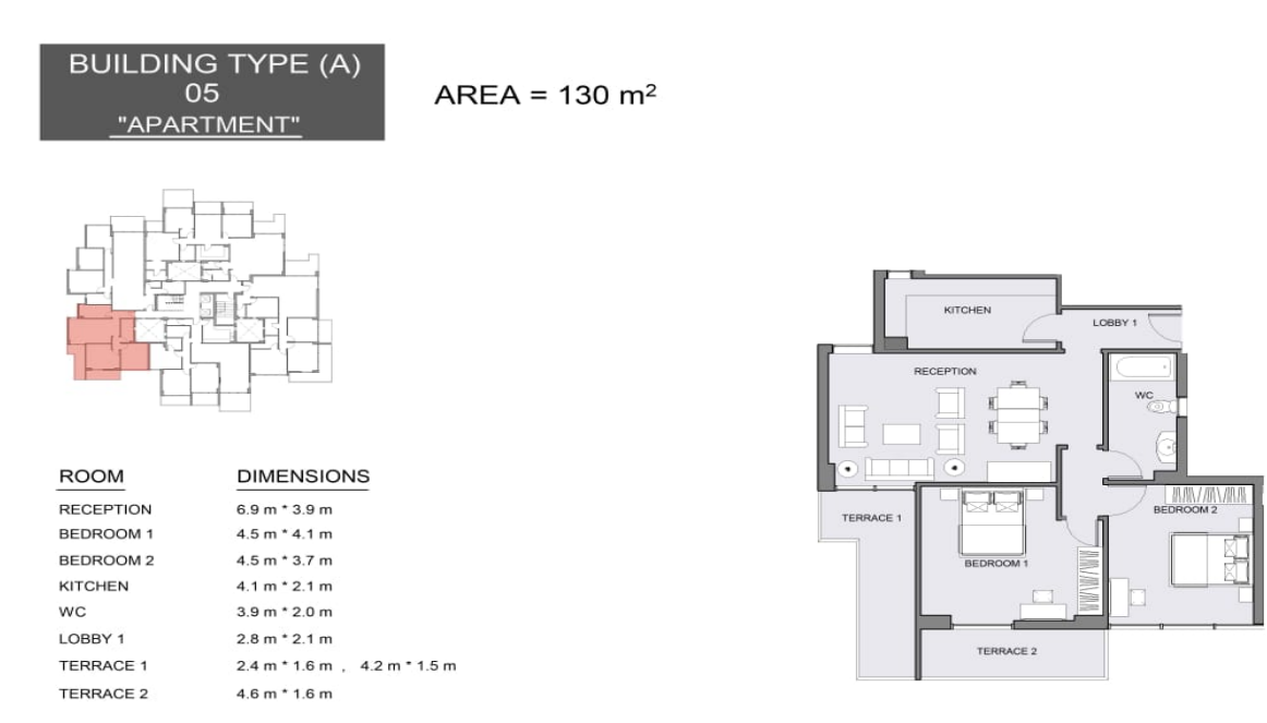 Floor plan for apartment at Serrano