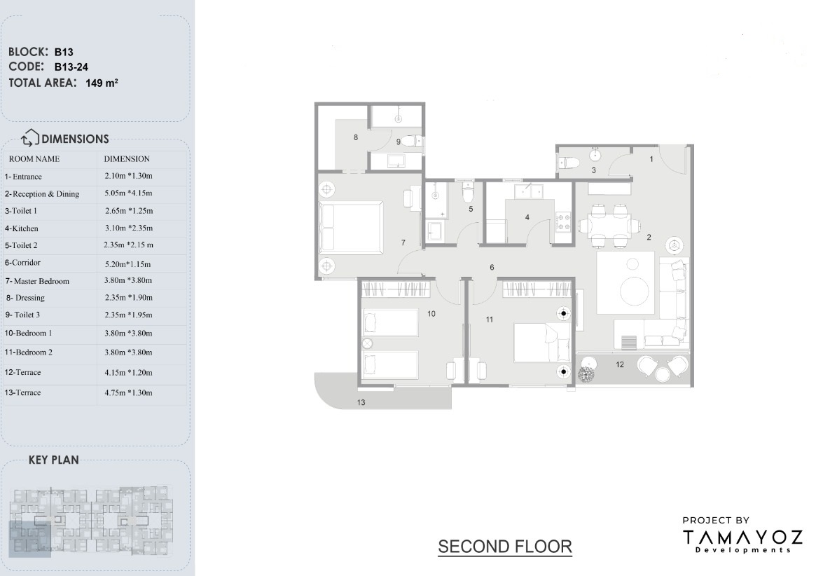 Floor plan for apartment at The Lark Residence