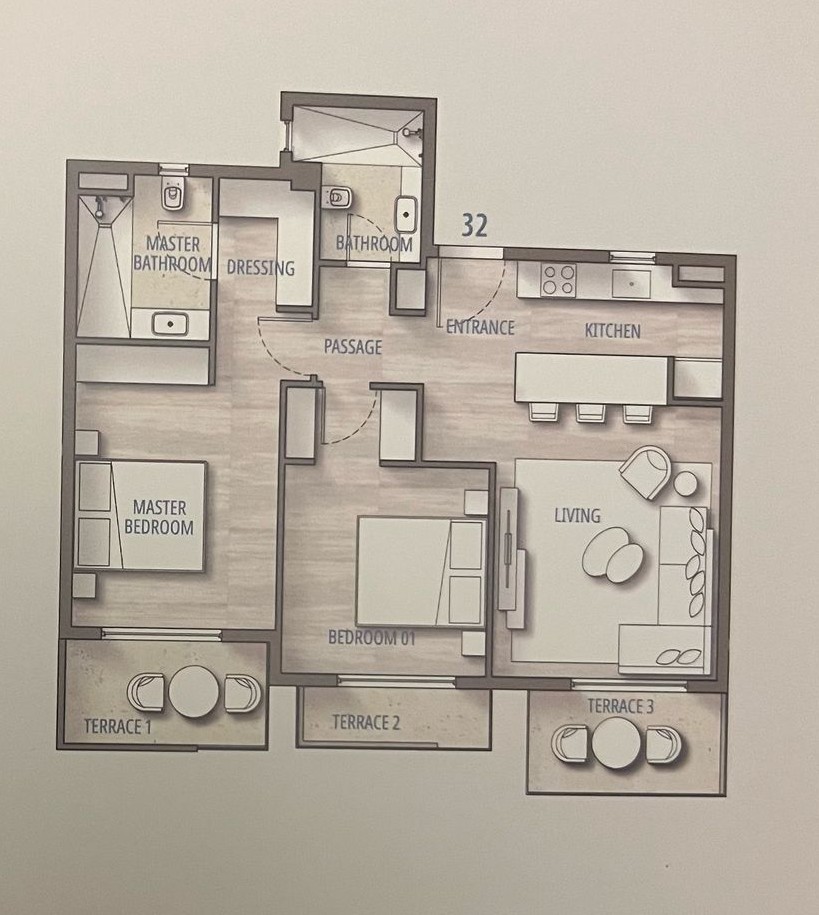 Floor plan for chalet at Southmed