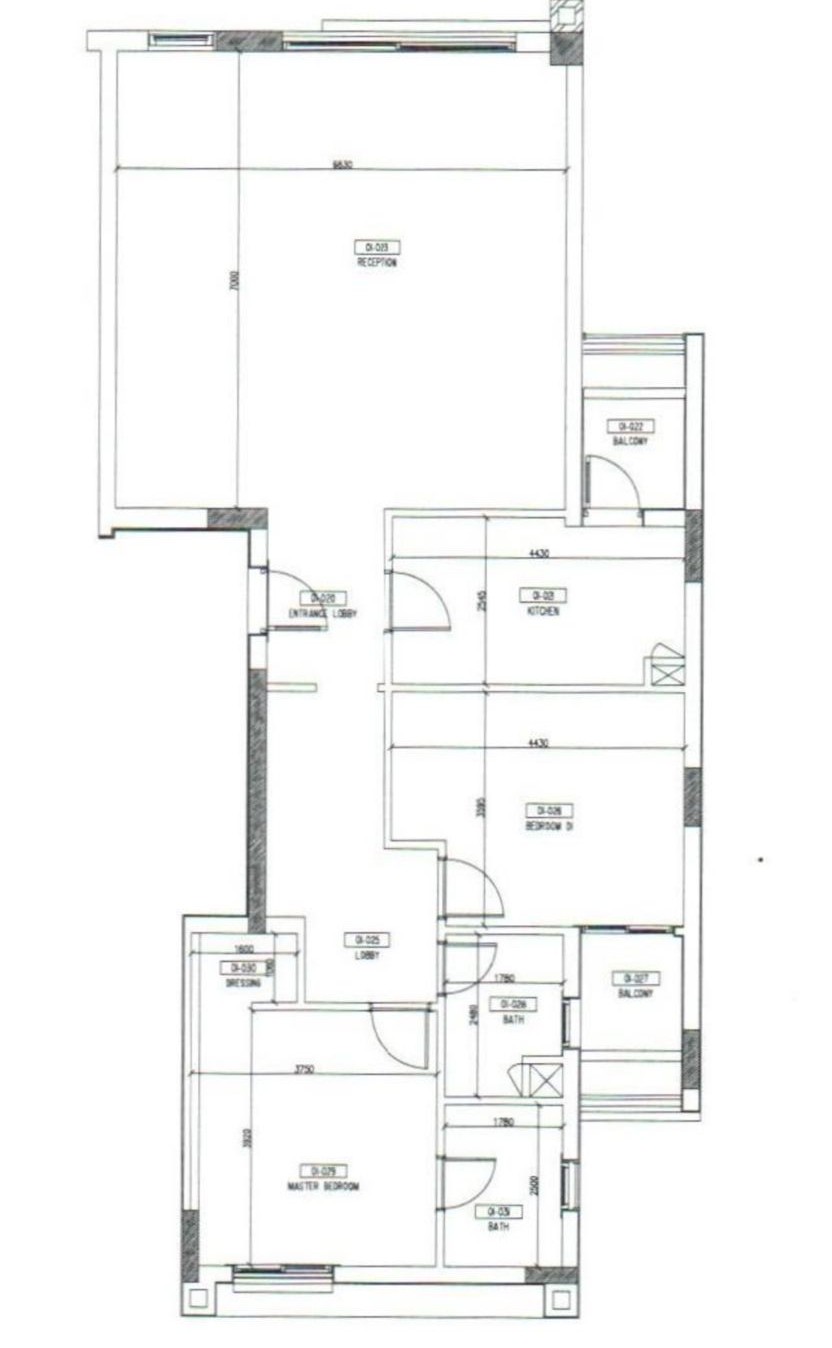 Floor plan for apartment at W signature