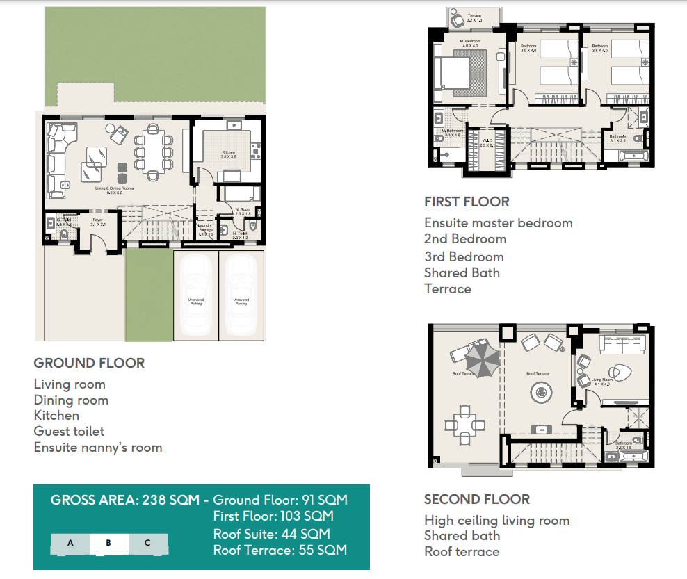 Floor plan for townhouse at DISTRICT 5