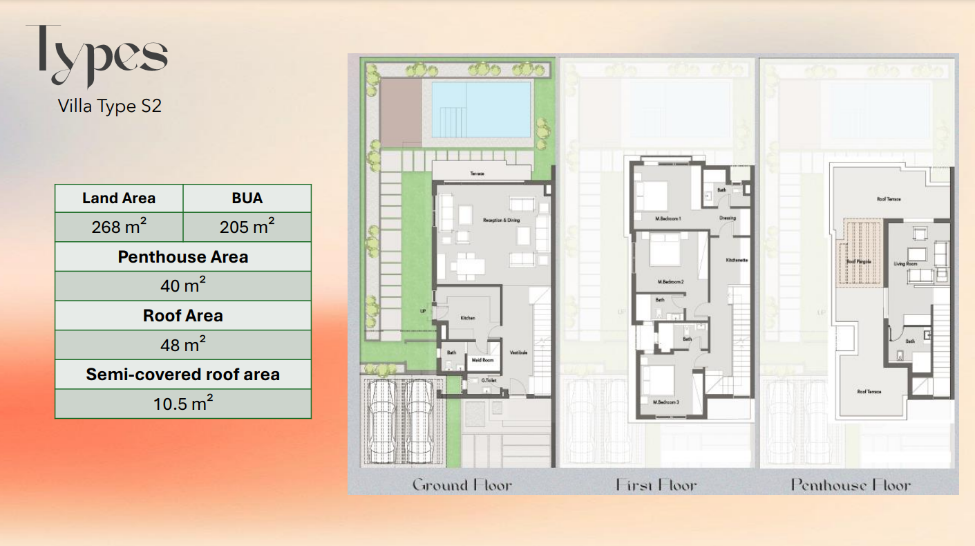 Floor plan for villa at Badya