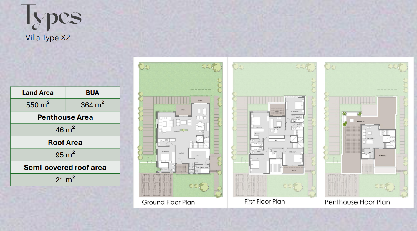 Floor plan for villa at Badya