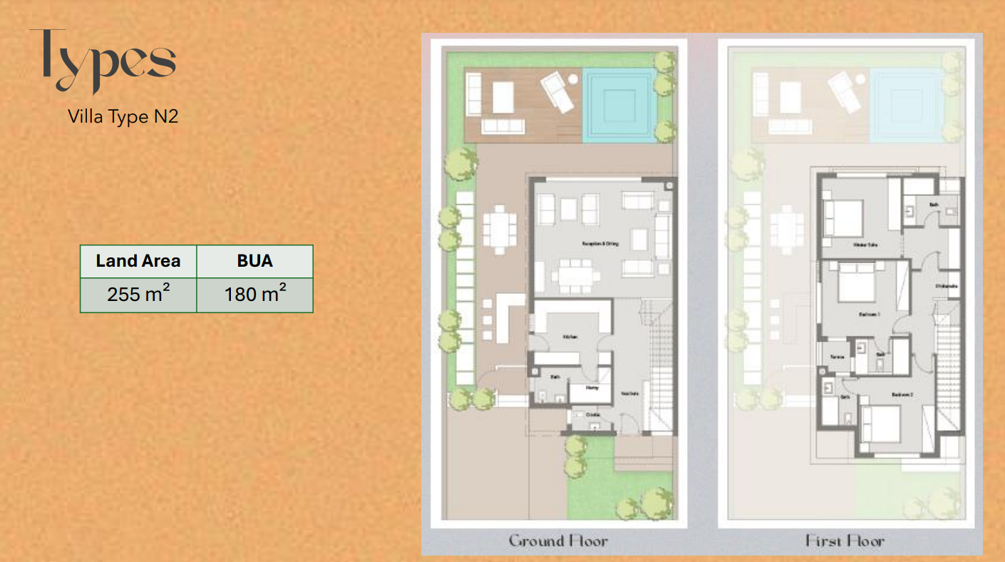 Floor plan for villa at Badya