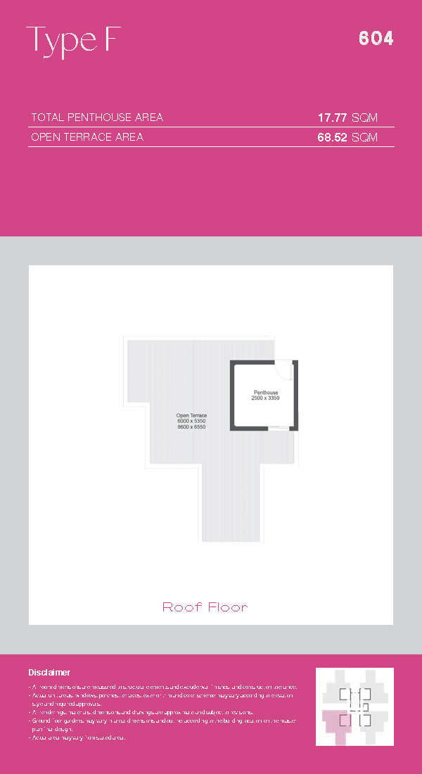 Floor plan for penthouse at Ashgar City