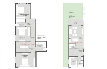 Floor plan for duplex at Lumia Lagoons