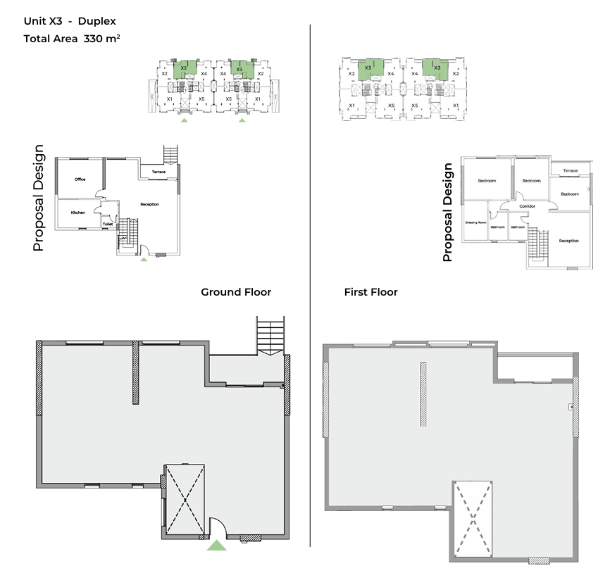 Floor plan for duplex at Capital Heights 1