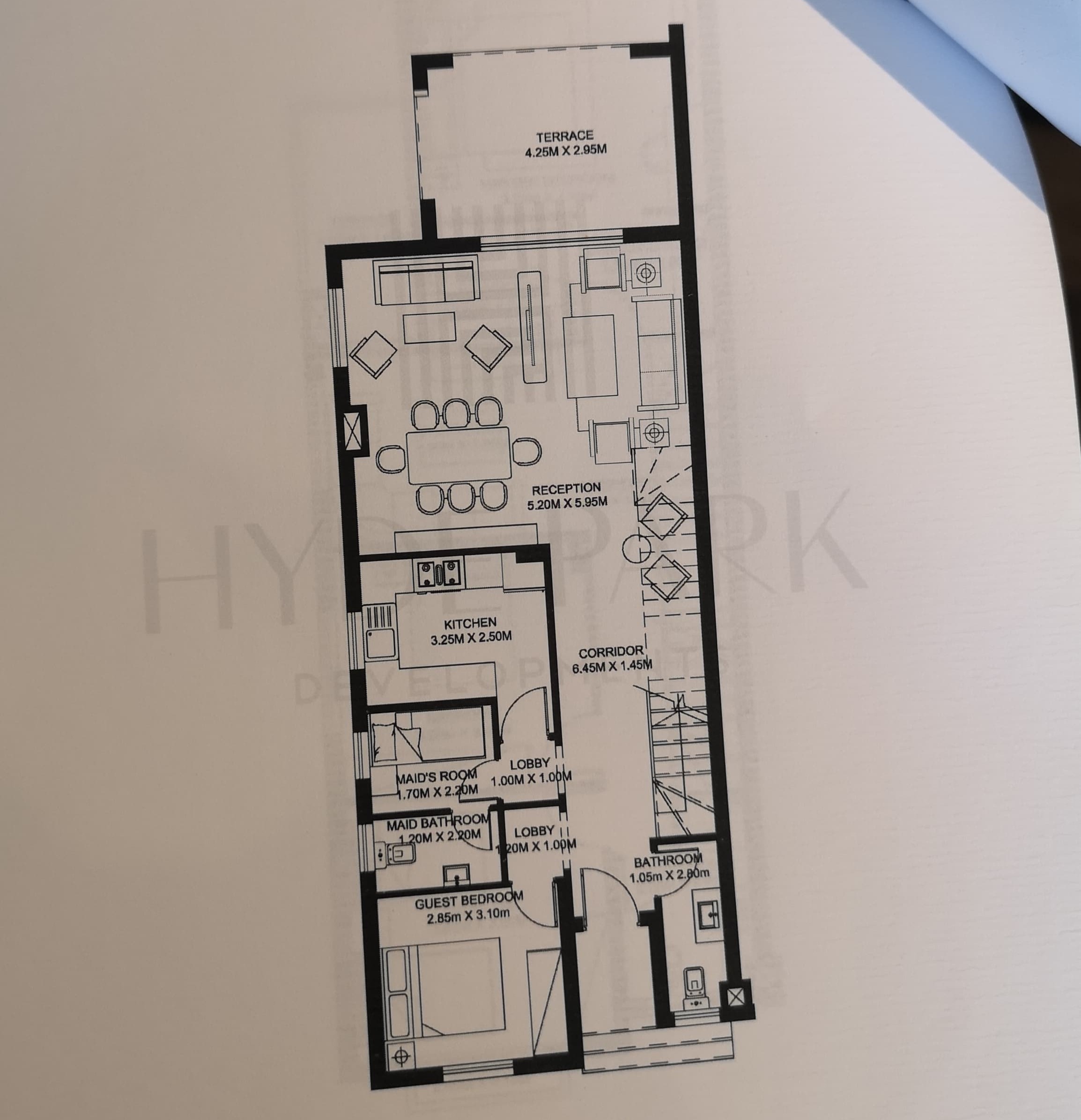 Floor plan for  at Hyde Park