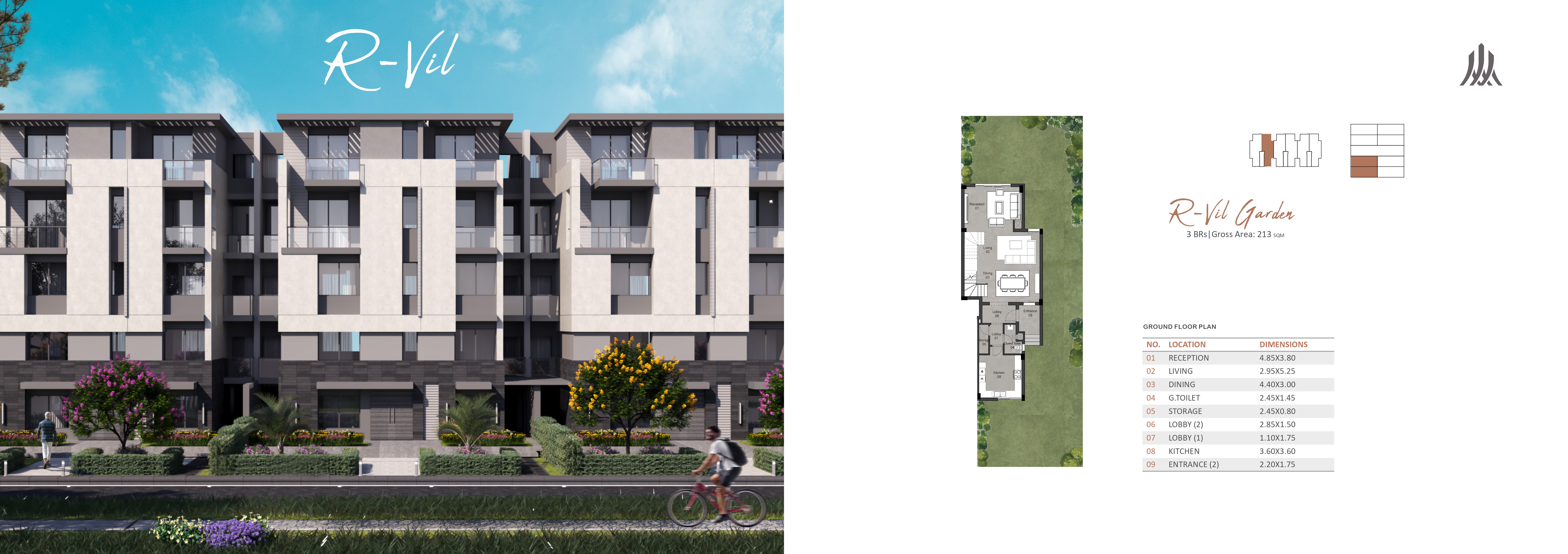 Floor plan for duplex at Rosevil