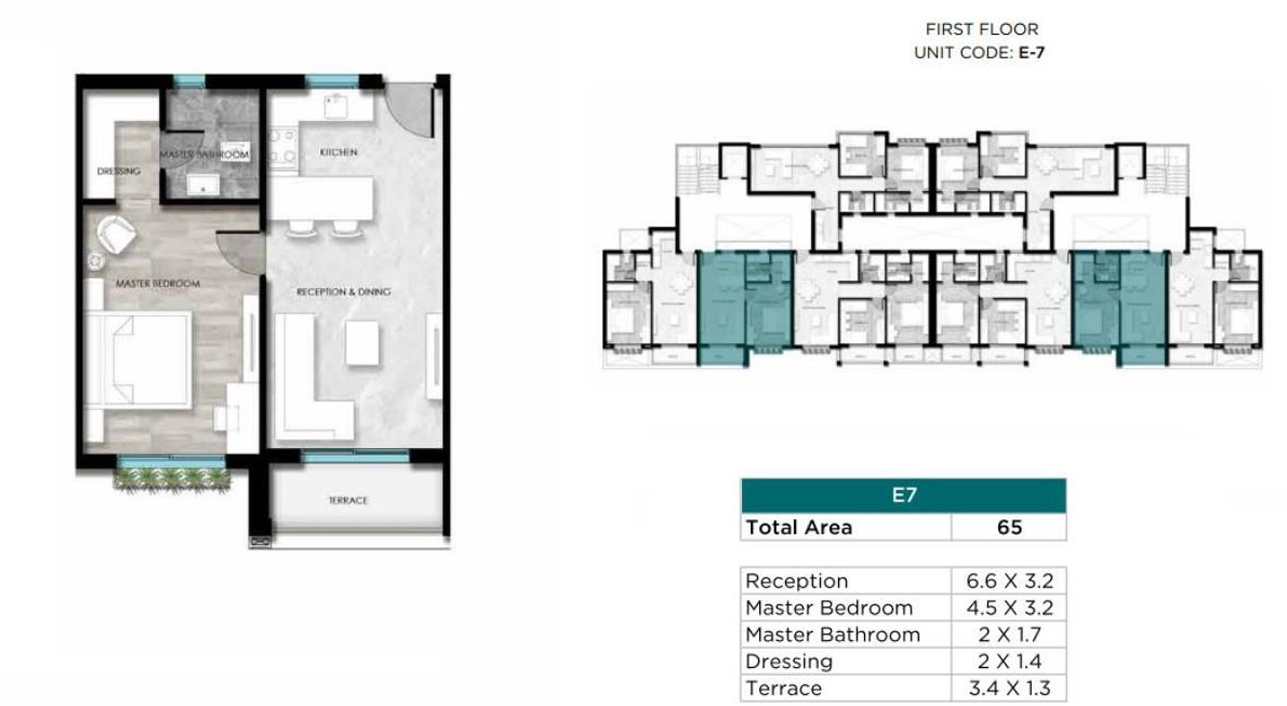 Floor plan for apartment at Kayan