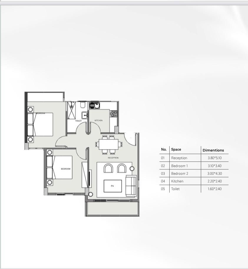 Floor plan for apartment at Rosail