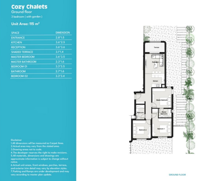 Floor plan for chalet at Summer