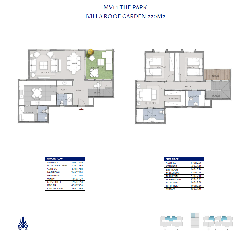 Floor plan for duplex at Mountain View 1.1