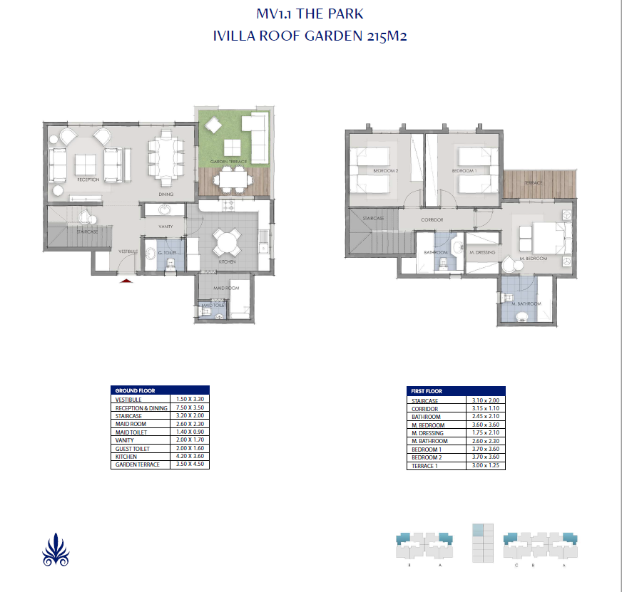 Floor plan for duplex at Mountain View 1.1