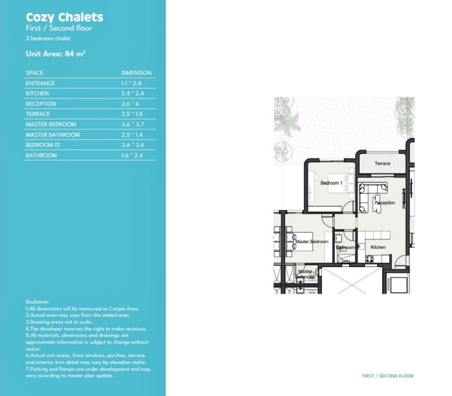 Floor plan for chalet at Summer