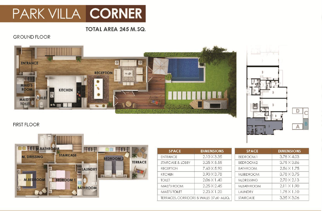 Floor plan for duplex at Mountain View 1.1