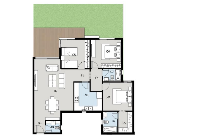 Floor plan for apartment at Red