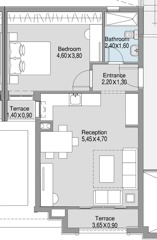 Floor plan for apartment at Regent's Square