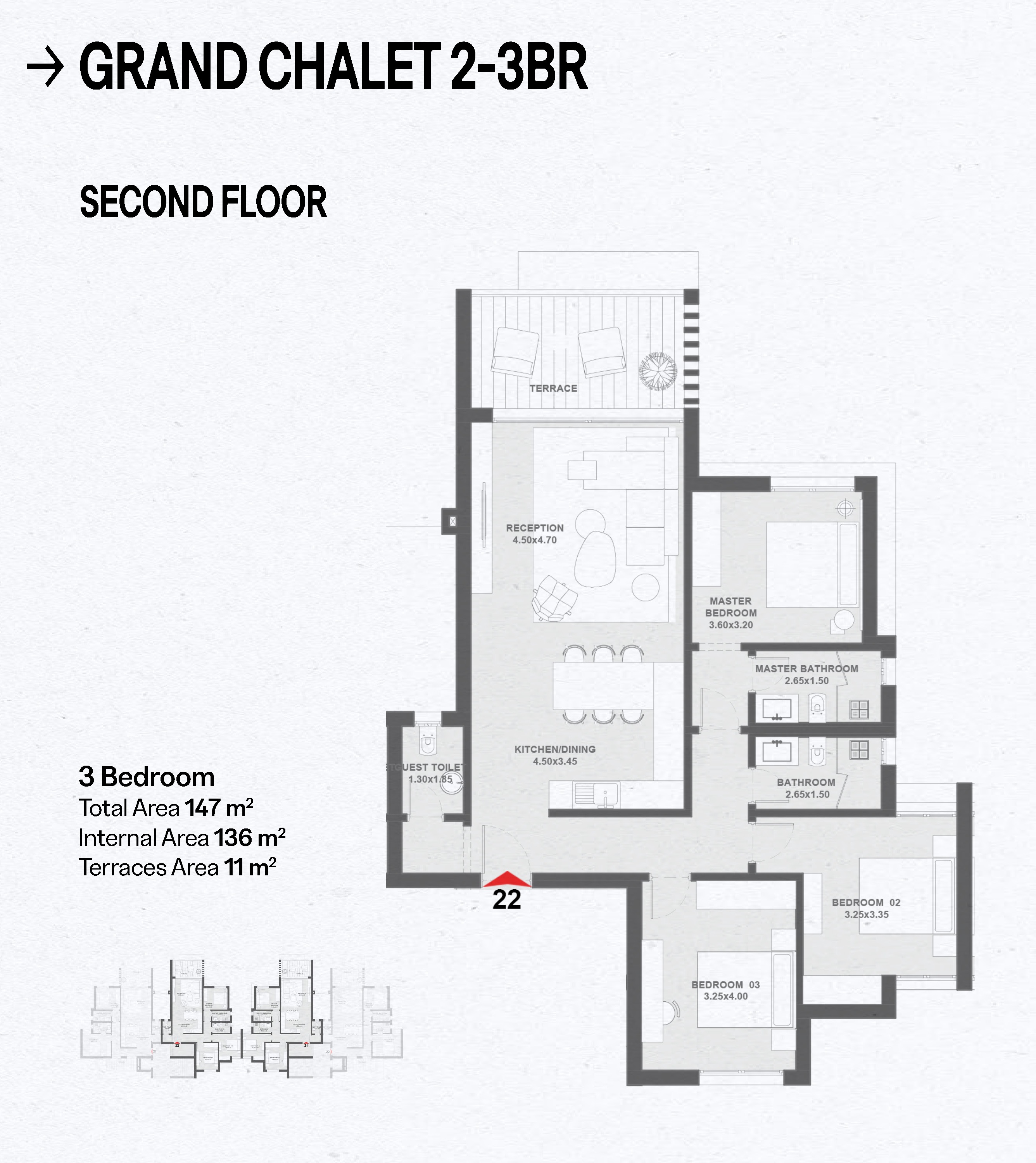 Floor plan for chalet at Geo The Med