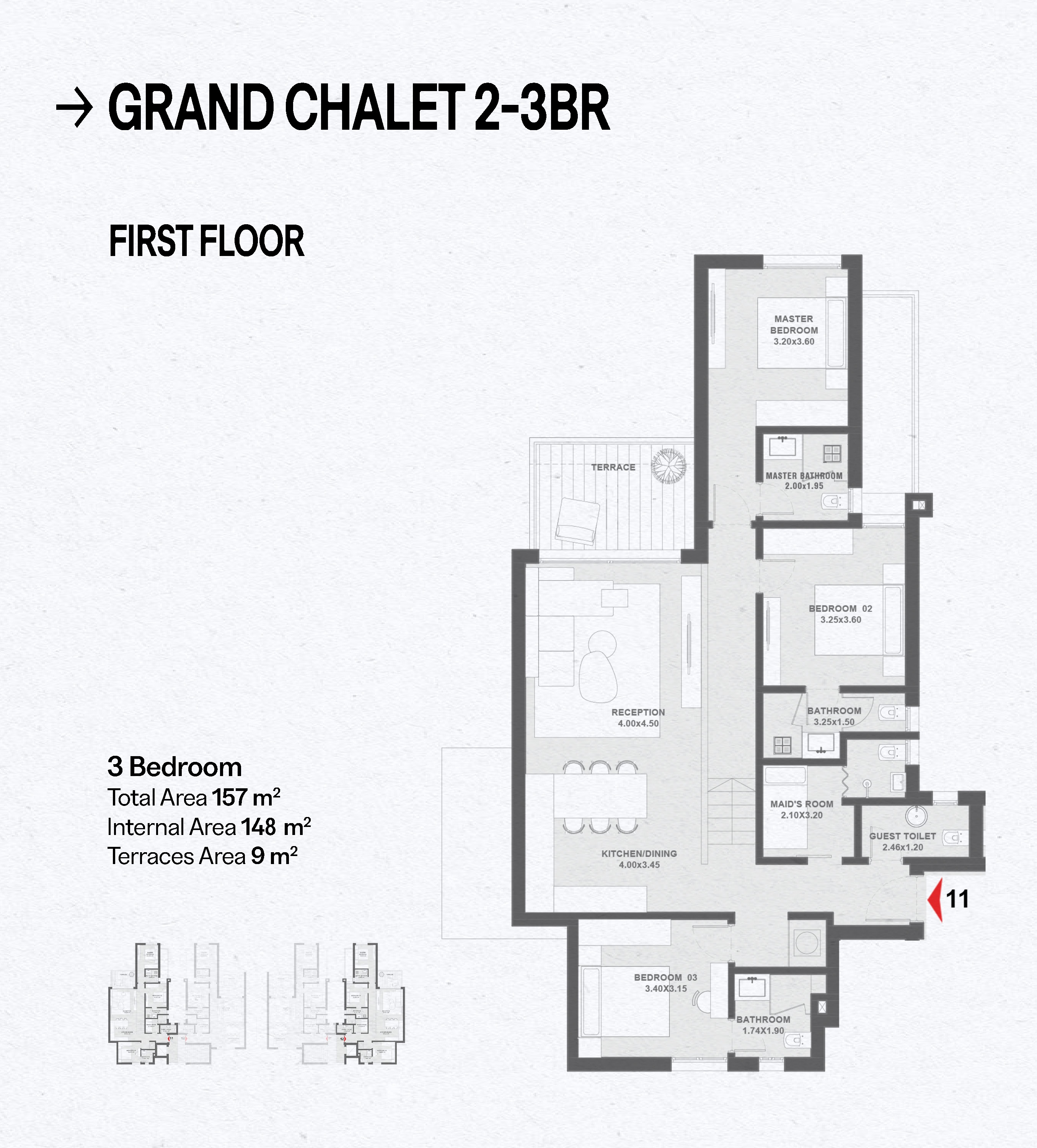 Floor plan for chalet at Geo The Med