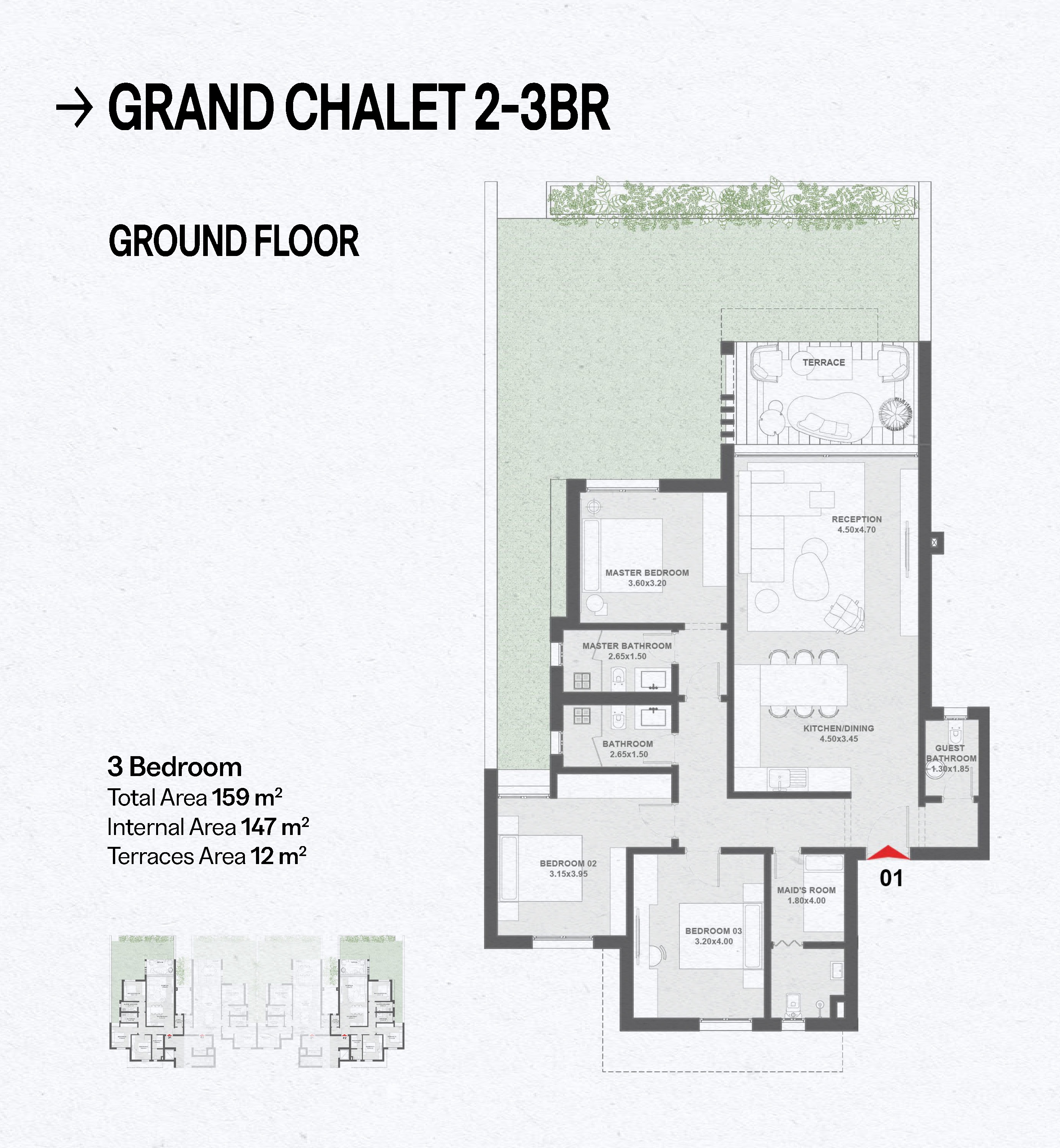 Floor plan for chalet at Geo The Med