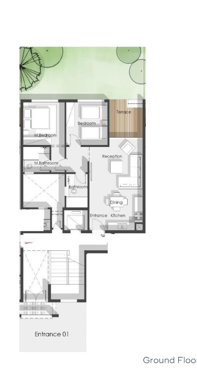 Floor plan for chalet at Cali Coast Ras El Hekma